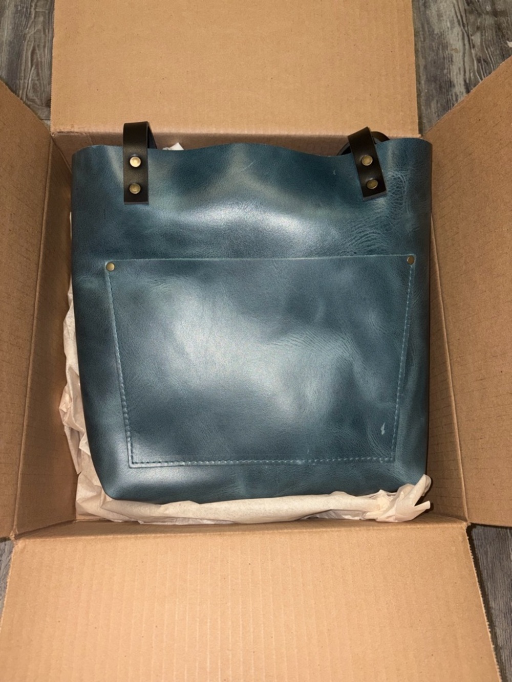 PLG Medium Classic Tote in Cowboy Jeans